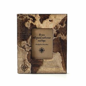  photo frame wooden stylish picture frame L stamp map sculpture tree carving natural tree wood photo frame map free shipping ( one part region excepting ) tom4498