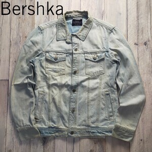 ☆Bershka ベルシュカ☆USED ダメージ加工 デニム ジャケット Size（M) S1315