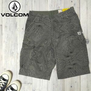 ☆VOLCOM ボルコム☆ハーフ カーゴパンツ 総柄 ショート W29 S1075