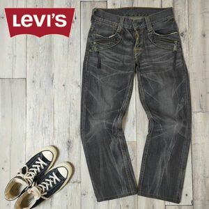 ☆Levis リーバイス☆502 USED加工 ストレート USED加工 ブラック デニム W30 S999