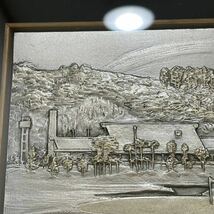 額装 銅板画　レインボーカントリー樂部　金属工芸　額縁のサイズ約41×33×3.5cm_画像6