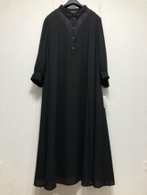 新品☆3L喪服礼服ブラックフォーマル黒ロングワンピースきれい☆w826_画像2