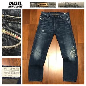 高級 DIESEL ディーゼル★NEW-ZULOW ダメージ加工 インディゴ デニムパンツ ペインターパンツ ジーンズ 正規品★W30 L32 美品