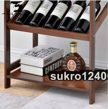 竹製 ワインラック ワインキャビネット ワインセラー ワイン棚 ボトルラック 飾り棚 ディスプレイスタンド インテリア_画像4