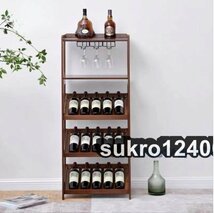 竹製 ワインラック ワインキャビネット ワインセラー ワイン棚 ボトルラック 飾り棚 ディスプレイスタンド インテリア_画像2