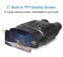 ナイトビジョン 双眼鏡 7x31 赤外線 可視範囲400m デジタル スコープ 1280x720p カメラ レコーダー 高画質_画像3