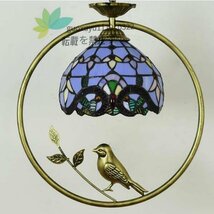 新品◆超人気★ステンドランプ ステンドグラス アンティーク インコ 芸術品★ヴィンテージ ティファニー 照明 家具_画像4