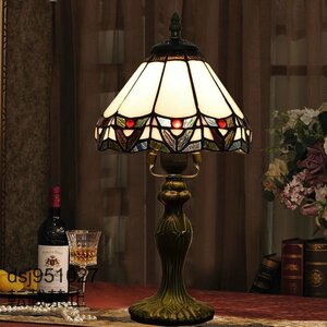 品質保証 ステンドランプ ティファニー ランプ 照明 ステンドグラス アンティーク 花柄 置物 飾り物 卓上デスクテーブ レトロ 家具