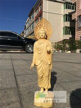 仏像 釈迦如来 立像 貴重 精密細工 木彫り 置物 仏壇仏像 祈る 厄除け 42cm_画像4