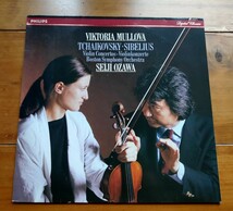 帯付き ムローヴァ＆小沢 ★ チャイコフスキー ＆シベリウス ヴァイオリン協奏曲 viktoria mullova seiji ozawa Philips 20PC-525 蘭直輸入_画像5