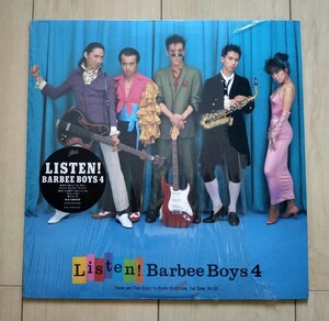 LP バービーボーイズ barbee boys ★ LISTEN! BARBEE BOYS 4 リッスン シュリンク ステッカー