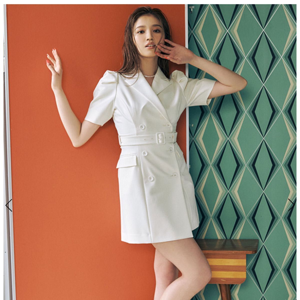 ANDMARY Miffy boa jacket & Miffy boa mini skirt 上下セット Beige