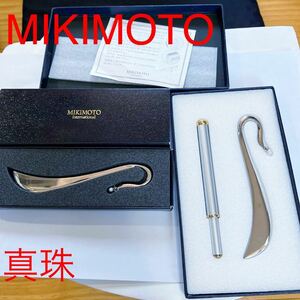 MIKIMOTO ブックマーカー　ボールペン　パール　未使用