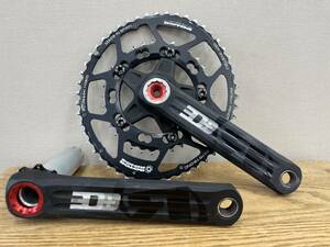 【千円スタート】 ROTOR 3D＋ Crankset ローター クランクセット 110PCD 楕円チェーンリング 172.5ｍｍ 軽量パーツ 【送料無料】