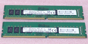 ○SK hynix HMA82GU6CJR8N-VK 2枚セット - PC4-21300/DDR4-2666/PC4-2666V 288Pin DDR4 UDIMM 32GB(16GB x2) 動作品