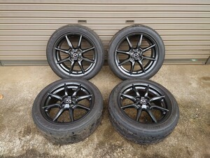 中古 マツダ MAZDA ND5RC ロードスター 純正アルミホイール 16インチ×6.5J 4穴 PCD100mm +45mm ハブ径54mm 4本セット