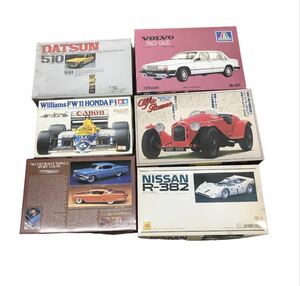 旧車プラモデル　希少モデル　VOLVO 760GLE DATSUN 510 HONDA F-1 FW-11 アルファロメオ　1931 RC 2300 NISSAN R-382 58 CHEVROLET IMPALA 