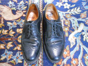 美品　ビンテージ（80年代）米国 Florsheim Royal Imperial　黒の自然な感じのグレインレザーのKenmoor 　US 10D 約27cm