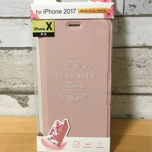 iPhone X用 ソフトレザーカバー 薄型 女子向 磁石付 ライトピンク PM-A17XPLFUJPNL