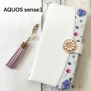 AQUOS sense3 lite basic ケース アクオスセンス3 タッセル付き 白