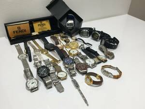 (SM3~)【1円スタート！】腕時計　おまとめ　30点　SEIKO GUCCI FENDI CITIZEN CASIO など　ジャンク　現状品　ヴィンテージ　稼働品有り