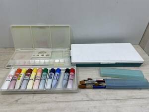 送料無料S80154 サクラクレパス ペンテル ターナー色彩 絵の具 パレット 筆 ブラシ 4点セット品