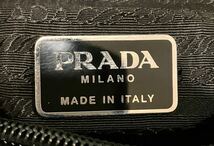 極美品 PRADA プラダ テスートシティ トートバッグ ハンドバッグ 肩掛け 三角ロゴ ナイロン B6242 黒 ギャランティカード_画像8