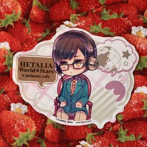  Hetalia World*Stars anime ito Cafe collaboration privilege sticker Japan ani Cafe da ikatto sticker 