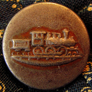 【チェンジボタン】機関車ボタン 1920年代初頭 ビンテージ カバーオール用 古着 (ワークウェア オーバーオール レア 4
