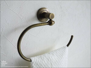  brass towel .. car b ornament towel hanger brass towel holder towel rack retro style brass metallic material Cafe furniture face washing supplies V_S