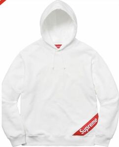 ☆超激レア☆Supreme シュプリーム Corner Label Hooded Sweatshirt コーナーラベル ロゴ フーディー パーカー ホワイト