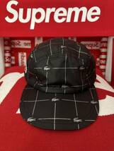 ☆超激レア☆Supreme LACOSTE Reflection Print Nylon Camp Cap シュプリーム ラコステ キャンプキャップ 黒_画像6