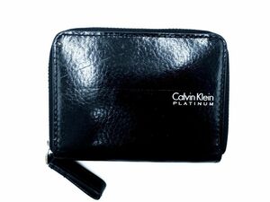 ネコポスOK Calvin Klein カルバンクライン パスケース付き コインケース 財布 黒 ■■ ☆ dka8 メンズ