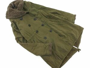 KBFke- Be ef Urban Research reverse side f lease coat sizeF/ khaki *# * dka1 lady's 