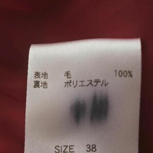 ofuon オフオン ウール100% ピー コート size38/赤 ◆■ ☆ dka7 レディースの画像6