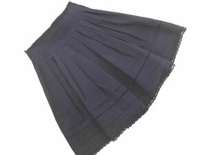 L*EST ROSE L'Est Rose race A line trapezoid skirt size1/ dark blue ## * dka8 lady's 