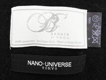 nano universe ナノユニバース ウール100% マフラー 黒 ◆■ ☆ dka9 メンズ_画像5