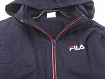 FILA フィラ ジップアップ パーカー 中綿 ジャケット sizeL/紺 ◆■ ☆ dkb5 メンズ_画像2