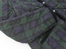 THE SMOCK SHOP スモックショップ 裏フリース チェック フーディ キルティング ジャケット sizeM/紺ｘ緑 ◆■ ☆ dkb7 レディース_画像3