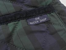 THE SMOCK SHOP スモックショップ 裏フリース チェック フーディ キルティング ジャケット sizeM/紺ｘ緑 ◆■ ☆ dkb7 レディース_画像4