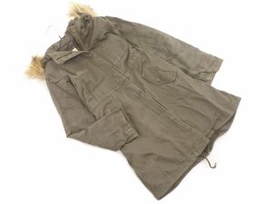 Ungrid Ungrid искусственный мех down подкладка имеется Mod's Coat sizeS/ хаки *# * dkc1 женский 