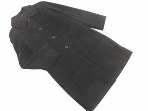 ef-de ef-de wool cashmere . turn-down collar coat size2/ charcoal *# * dkc2 lady's 