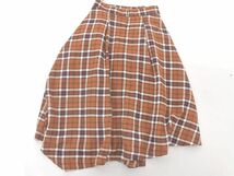 MOUSSY マウジー ウール混 チェック ロング スカート size1/茶 ◇■ ☆ dkc2 レディース_画像4