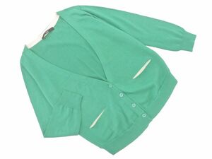 新品 tibi ティビ シルク混 ニット カーディガン size2/緑 ◇■ ☆ dkc8 レディース