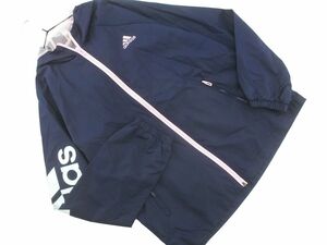 adidas アディダス キッズ ジップアップ パーカー ジャケット 160cm 紺 ◇■ ☆ dkc9 子供服