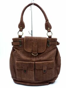  Max and ko- leather shoulder bag tea ## * dka7 lady's 