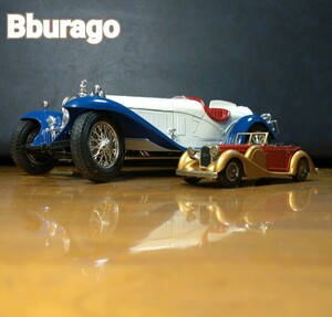 Bburago ブラーゴ Alfa Romeo 1/18 イタリア製 / Matchbox マッチボックス ミニカー 1938 イギリス製 オープンカー ２台まとめ売り！