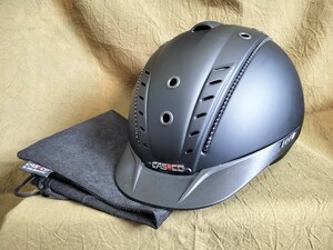 CASCO Mistrail 2 黒 ヘルメット 乗馬 馬術 馬術競技 障害馬術 マットブラック XL 60cm-63cm カスコ ミストラル イタリア 収納袋付