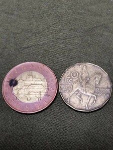 チェコスロバキア　1993 年　硬貨　2枚