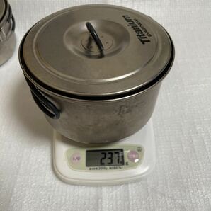 evernew エバニュー チタン ウルトラライトクッカー Ti U.L. Pot 1900+1400 チタンクッカー 廃盤 旧カラー パーティ向きの画像8